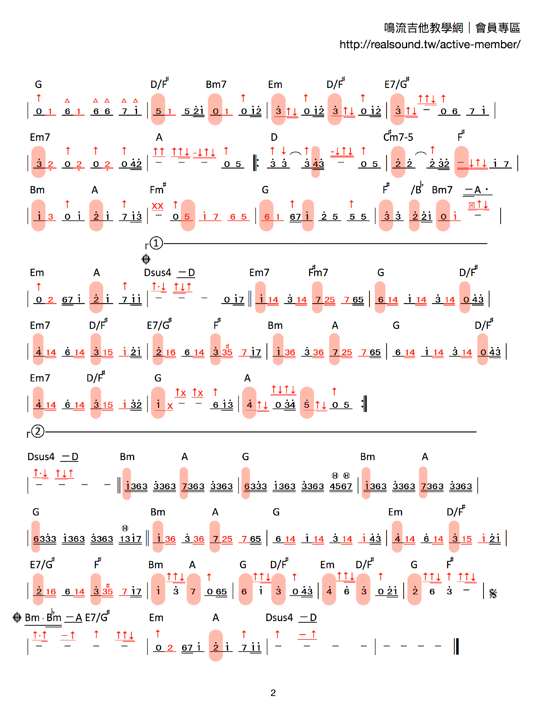 炭治郎之歌-簡譜